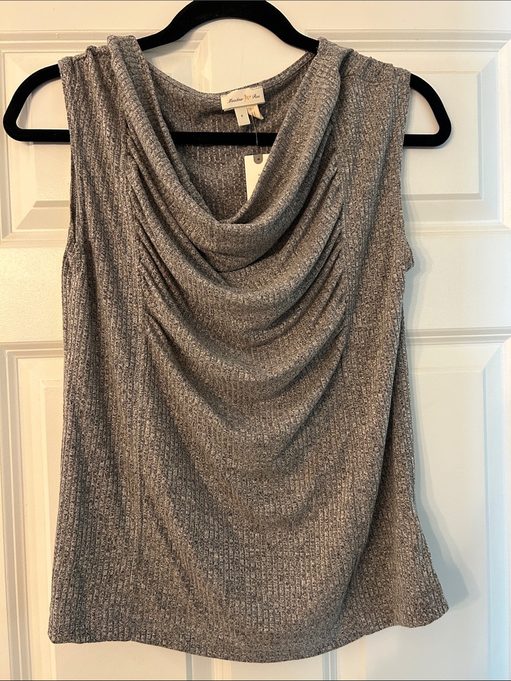 Anthropologie Gray Cowl Neck Tank Top